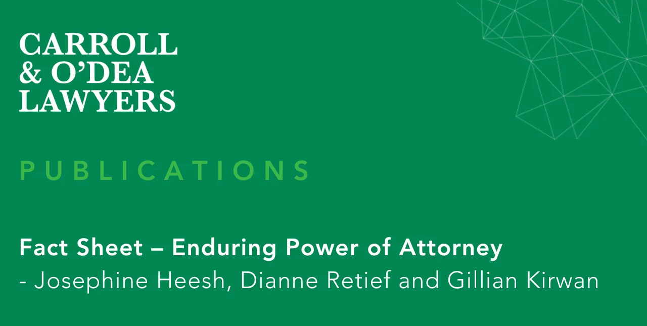 Fact Sheet - Enduring Power of Attorney
