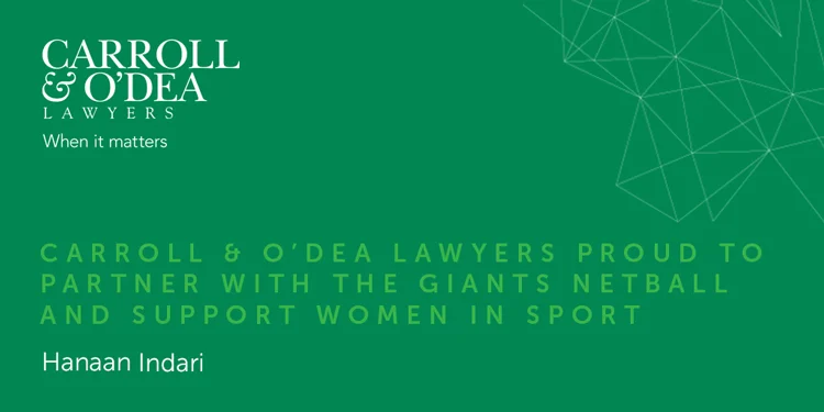 Carroll & O’Dea Lawyers proud to partner with Giants Netball and support women in sport