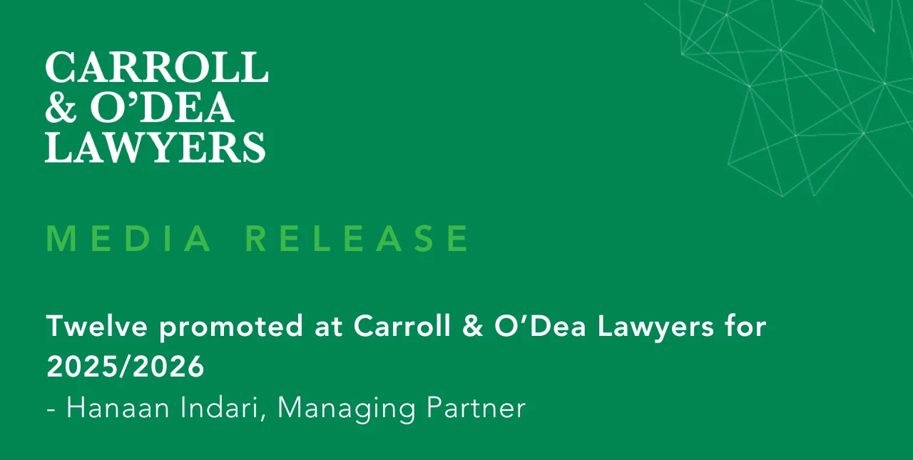 Twelve promoted at Carroll & O’Dea Lawyers for 2025/2026