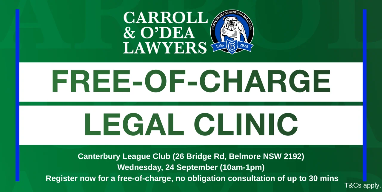 Free-of-charge legal clinic at the Canterbury League Club