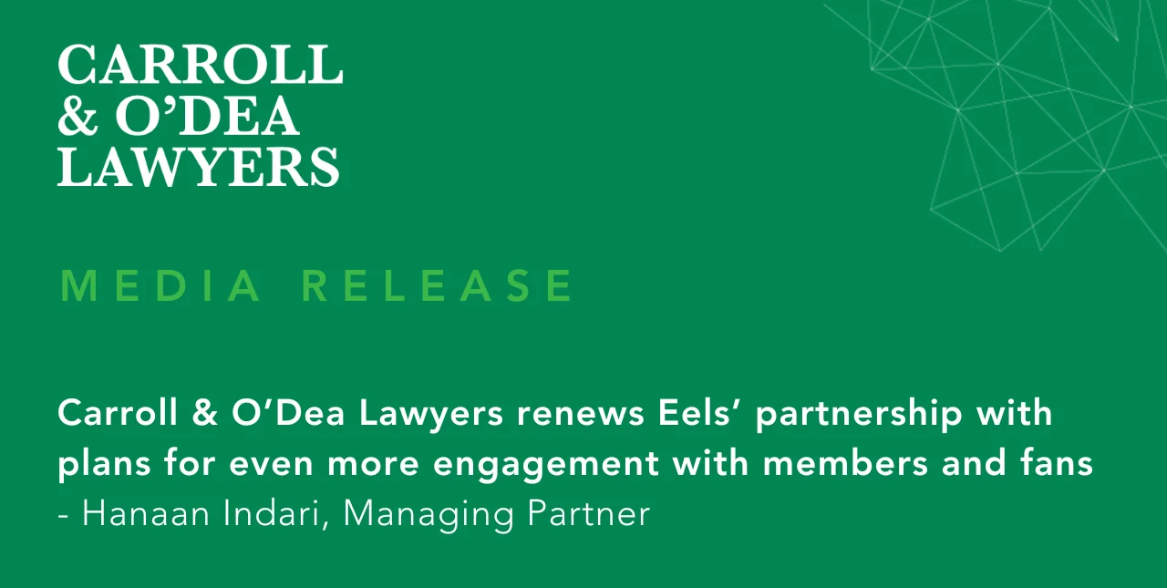 Carroll & O’Dea Lawyers renews Eels’ partnership with plans for even more engagement with members and fans