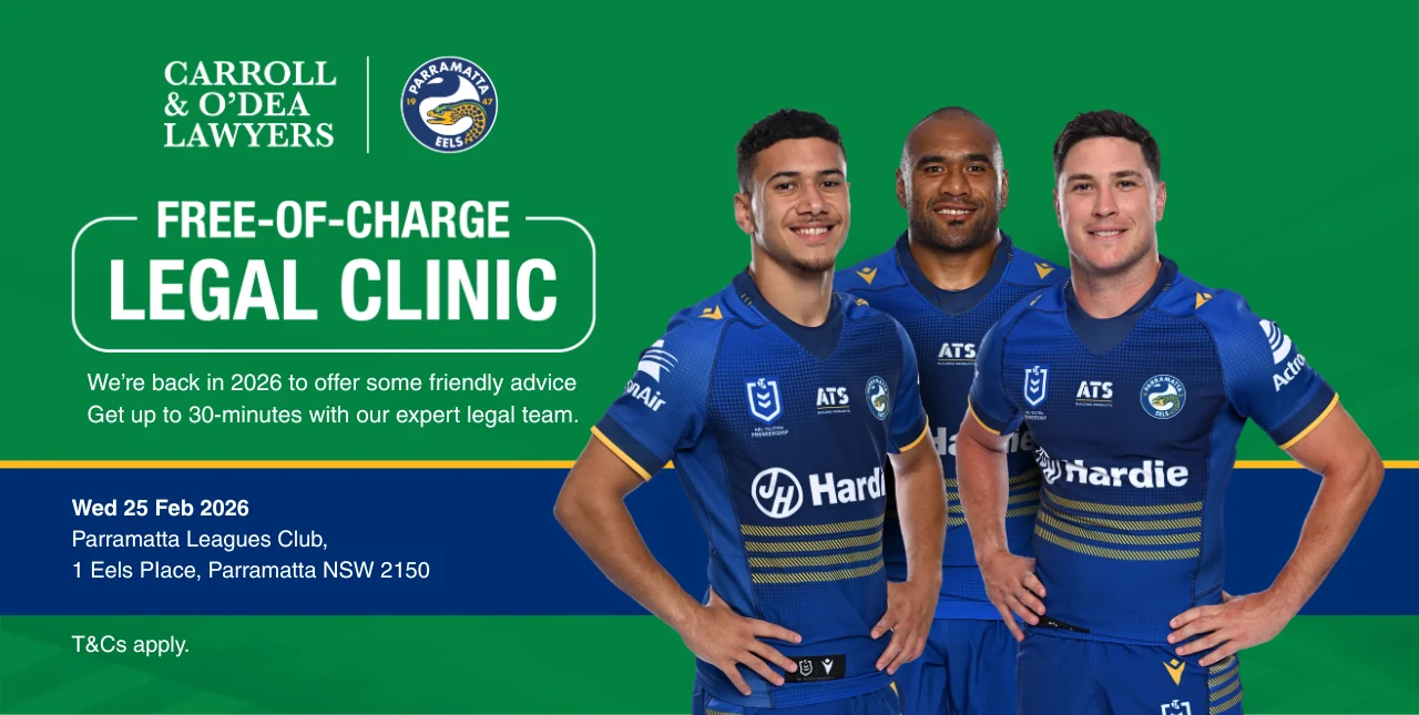 Free-of-charge legal clinic at the Parramatta Leagues Club