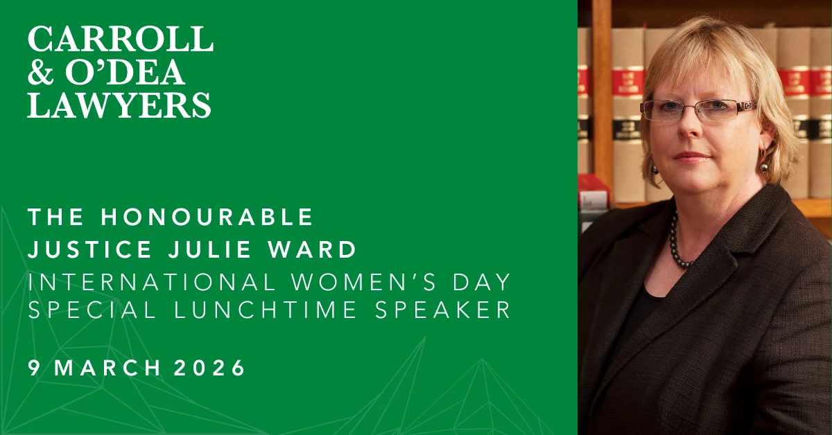 Tuesday Lunchtime Speaker Event with The Honourable Justice Julie Ward