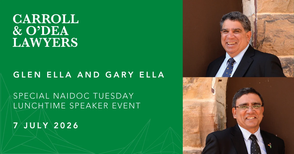 NAIDOC Tuesday Lunchtime Speaker Event with Glen Ella and Gary Ella